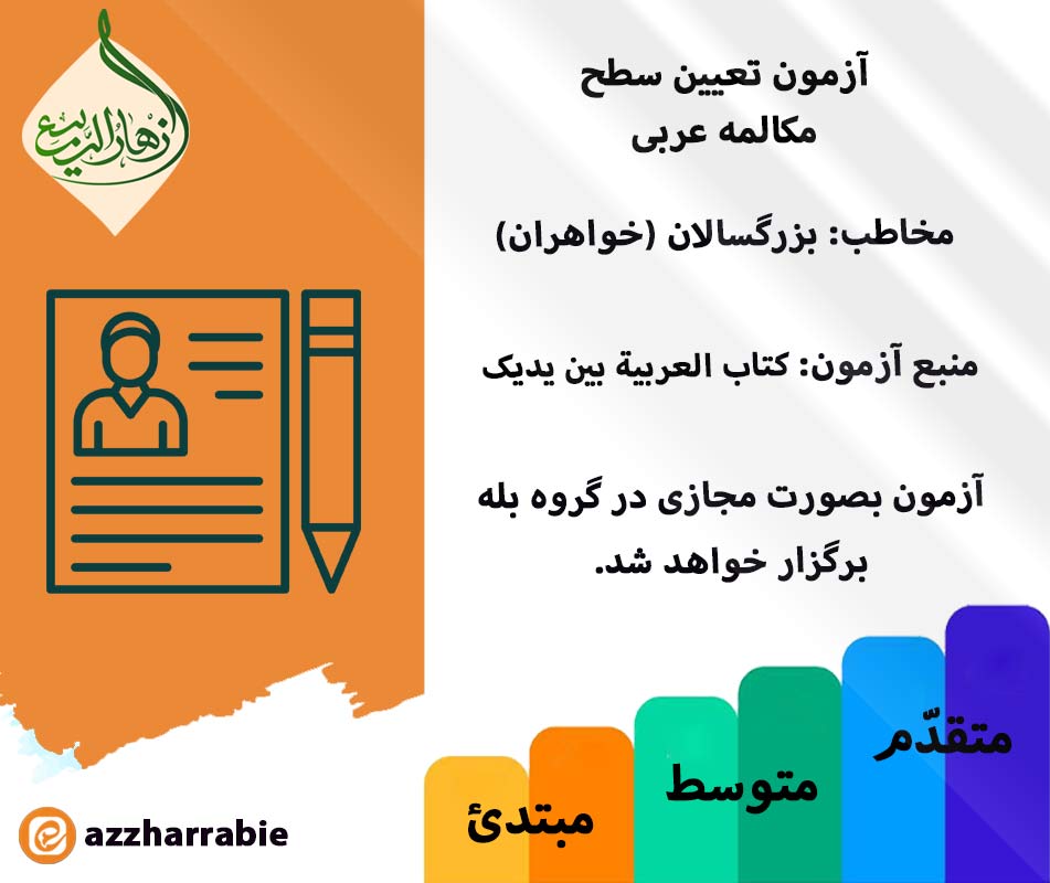 امتحان تعيين سطح عربى